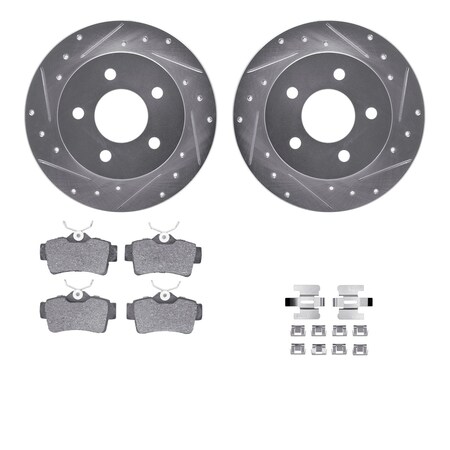 DFC 7312-54090 - PRO-KIT 3000+ Drilled And Slotted Rear Brake Kit